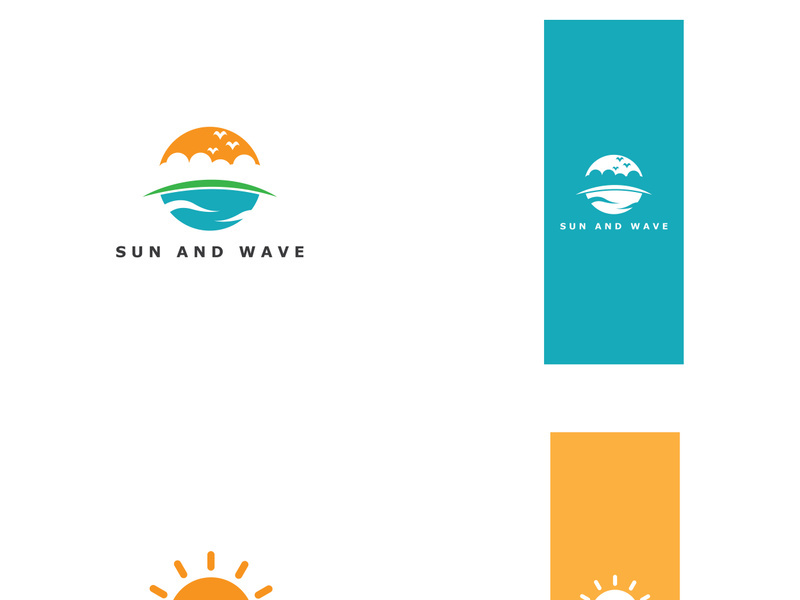 Creative and unique sun logo design.