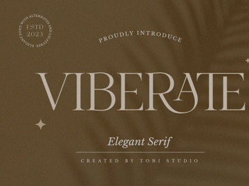 VIBERATE || ligature typeface preview picture