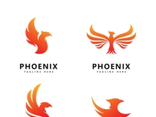Phoenix logo vector template  design