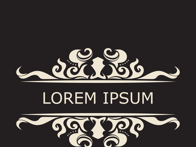 Luxury Logo template flourishes elegant ornament Fashion vector illustration