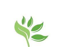 Logos of green tree leaf ecology nature element vector