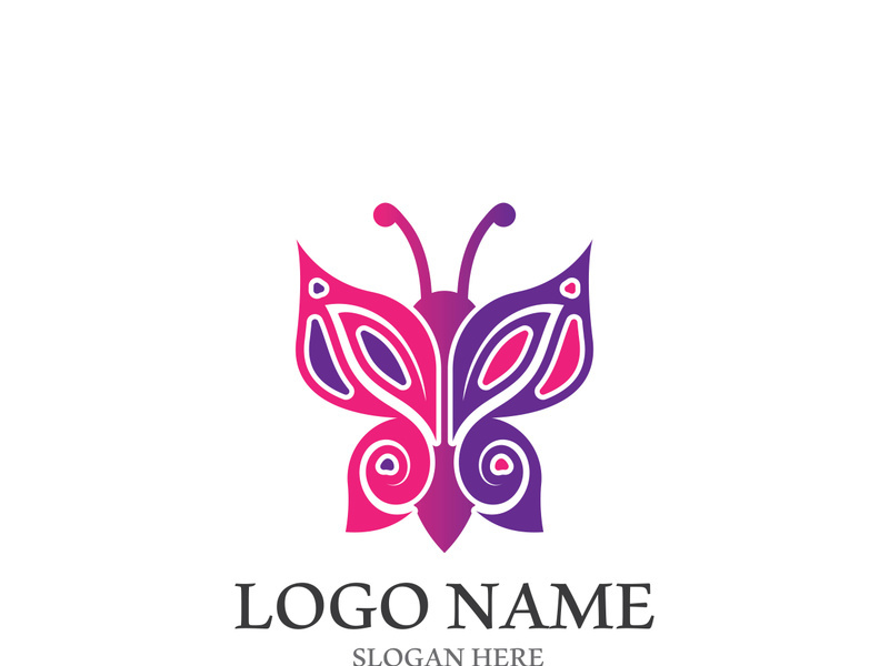 Butterfly logo icon vector design illustration