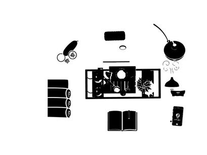 Silhouette of a smart home automation system control panel