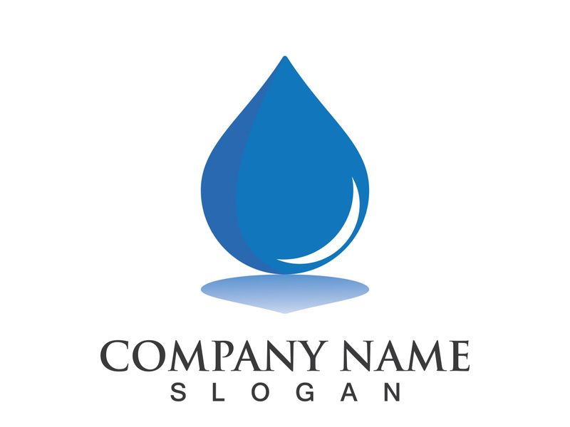 Blue water drop vector logo icon illustration images