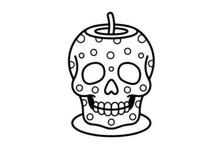 Halloween skull candle holder with polka dots. Spooky decorative jar for festive home decor and party centerpiece.