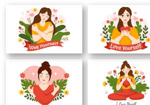 12 Women Self Love Illustration