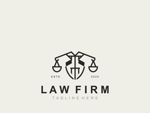Law firm Logo lawyer office Simple Design inspiration symbol template