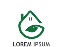 Natural green leaf logo.