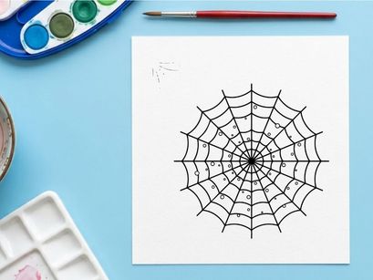 Telaraña aislada sobre fondo blanco. Detallada telaraña de araña para diseño de Halloween.