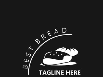 Bread Vintage style Logo Design Vector, label product Bake shop Homemade template preview picture