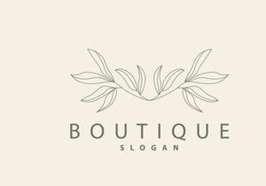 Leaf Line Logo, Beautiful Hand Drawn Design