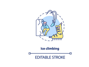 Ice climbing concept icon preview picture