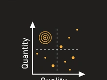 quadrant concept  diagram  logo illustration