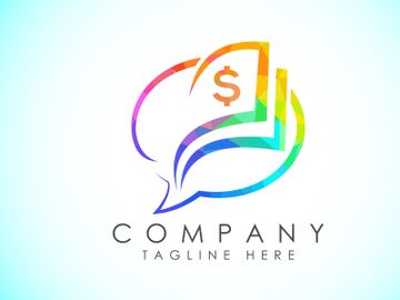 Imagem de visualização de Modelo vetorial de logotipo de finanças e contabilidade no estilo low poly, logotipo de negócios financeiros