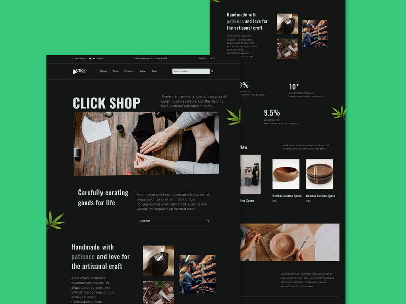 Products Landing Page designs