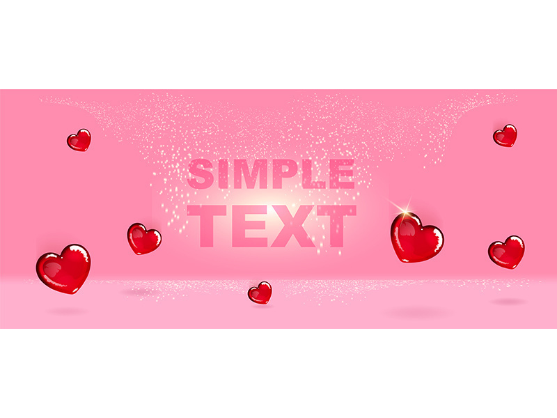 Heart shaped candies realistic vector product ads banner template