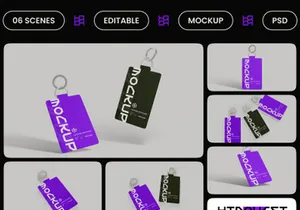 Leather Keychain Mockup