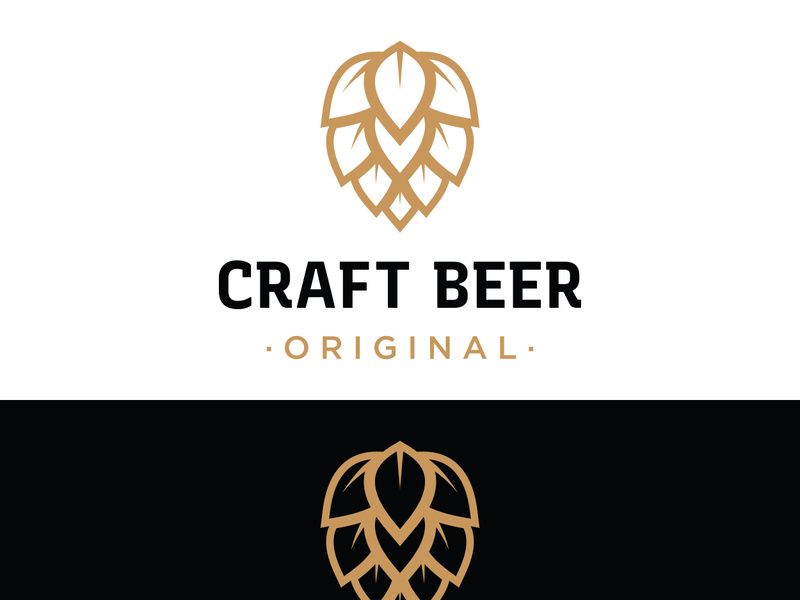 Premium quality vintage craft beer logo template. For badges, emblems, beer companies, bars, taverns.