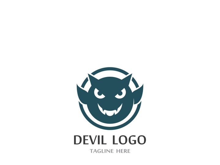 Devil logo design with a modern concept.