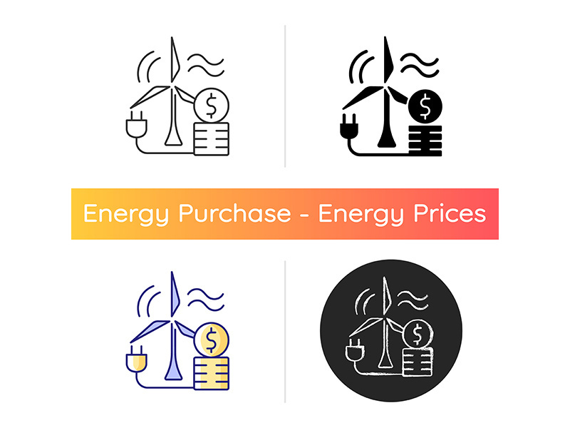 Wind energy price icon