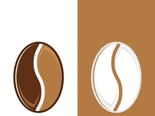 Coffee bean icon vector illustration template