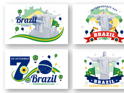 12 Brazil Independence Day Illustration