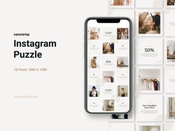 Instagram Puzzle Template preview picture