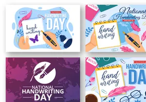 12 National Handwriting Day Illustration