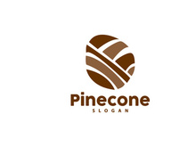 Pine Cone Logo, Elegant Luxury Pine Simple Design