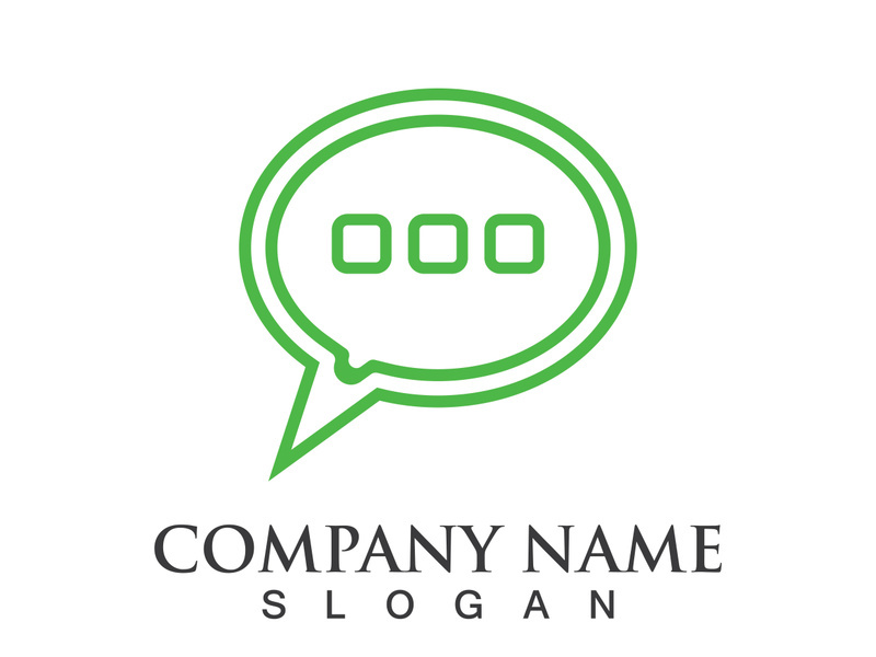 Speech bubble icon logo template vector illustration