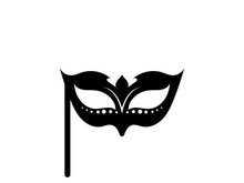 Masquerade Carnival Mask Icon and symbol vector