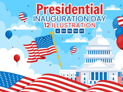 12 Presidential Inauguration Day Illustration