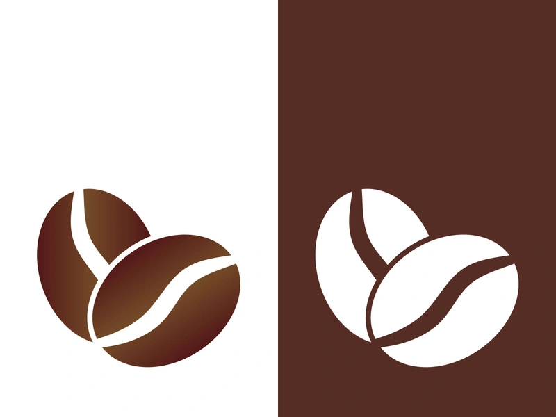 Coffee bean icon vector illustration template