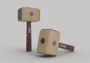 Wooden Hammer Mockup