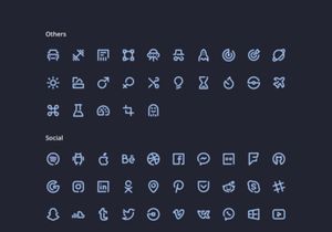 Unicons Icon Set!  200 Vector line icons.