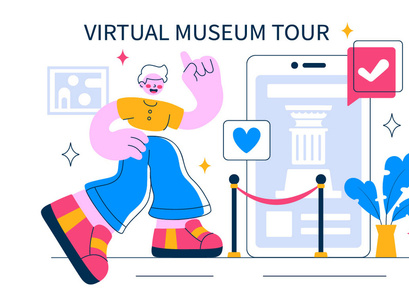 10 Virtual Museum Tour Illustration