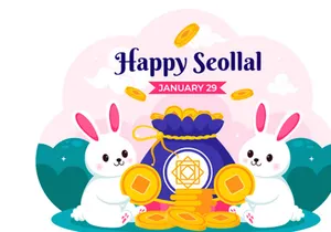 11 Year of the Rabbit Seollal Illustration