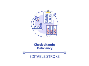 Check vitamin deficiency concept icon preview picture