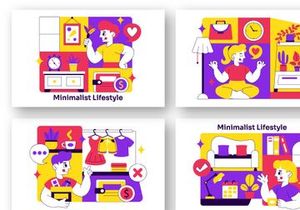 10 Minimalist Lifestyle Vector Illustration