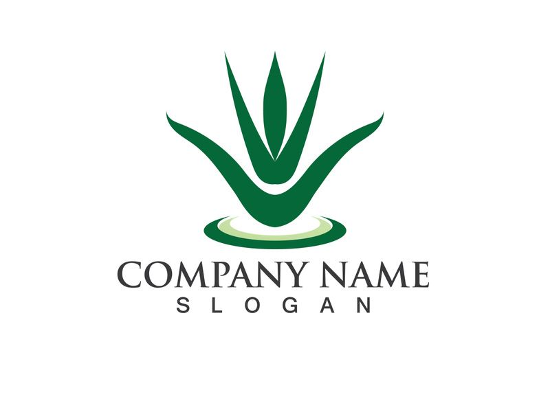 Aloe vera logo vector ilustration template