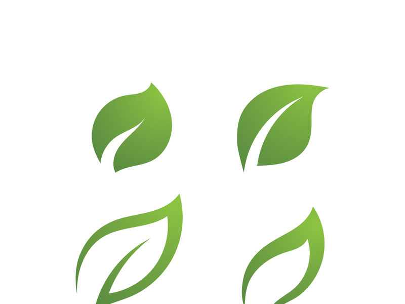 Logos of green Tree leaf ecology