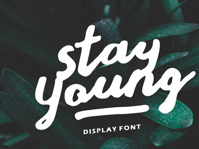 Stay Young Handlettering Display - [Personal Use]