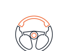 Steering Wheel vector image logo