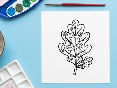 Decorative metal leaf ornament. Artistic floral design for home decor or craft projects