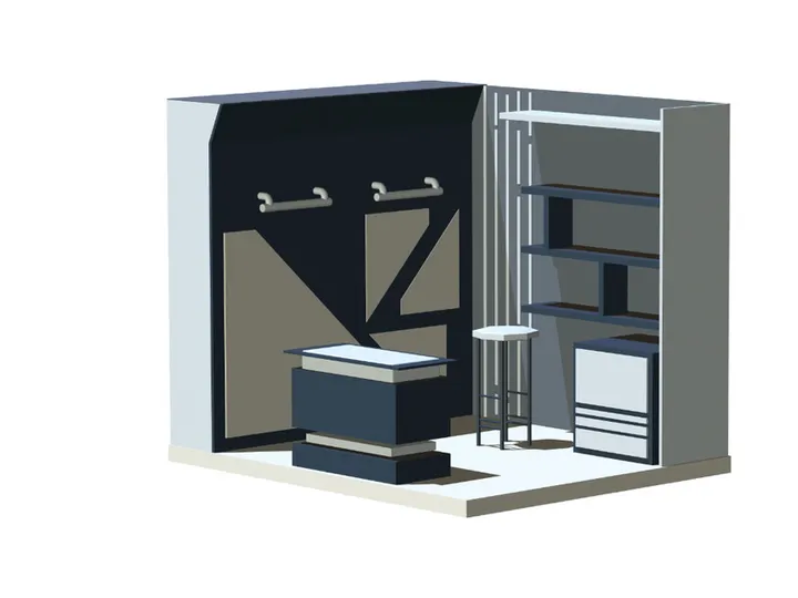 Minimalis 3D Booth Fashion