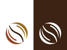 Coffee bean icon vector illustration template