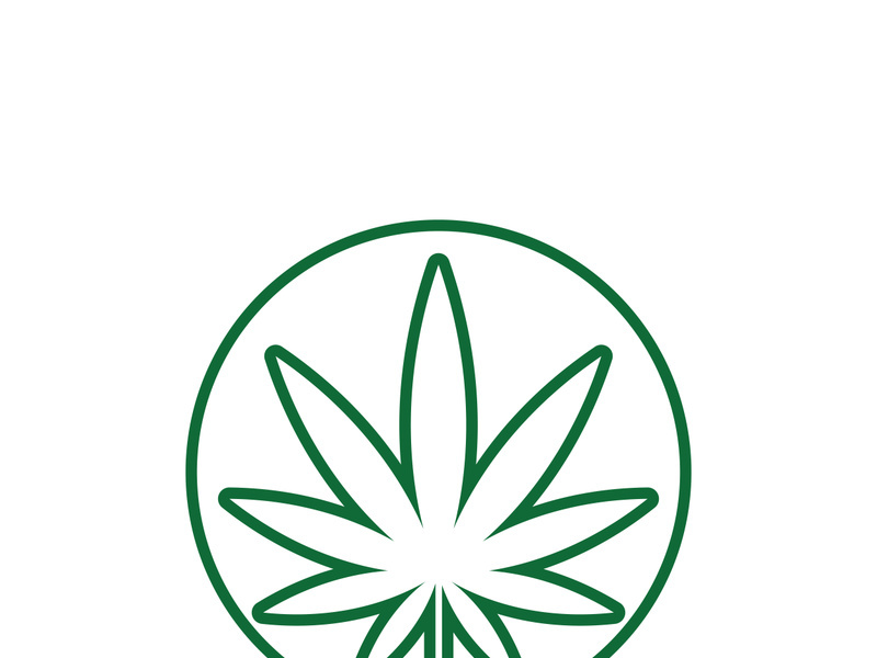 Canabis leaf logo and symbol vector