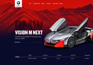 Car Landing Page Free PSD