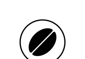 coffee bean icon vector illustration template
