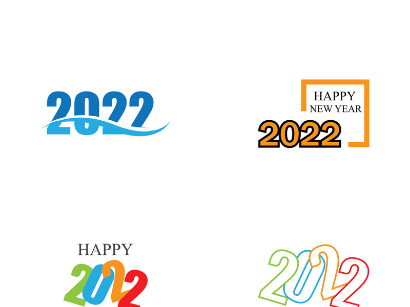 happy new year 2022 vector illustration design template